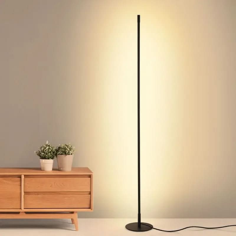 Lampadaire LED en métal, dimmable, blanc chaud