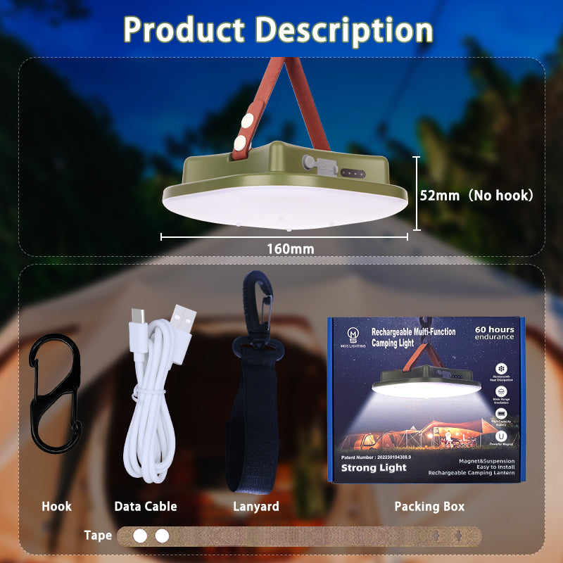 PowerGlow - Lampe LED 80W à Base Magnétique