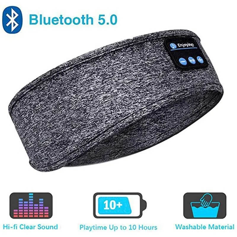 Masque de Sommeil avec Écouteurs Bluetooth - Grey