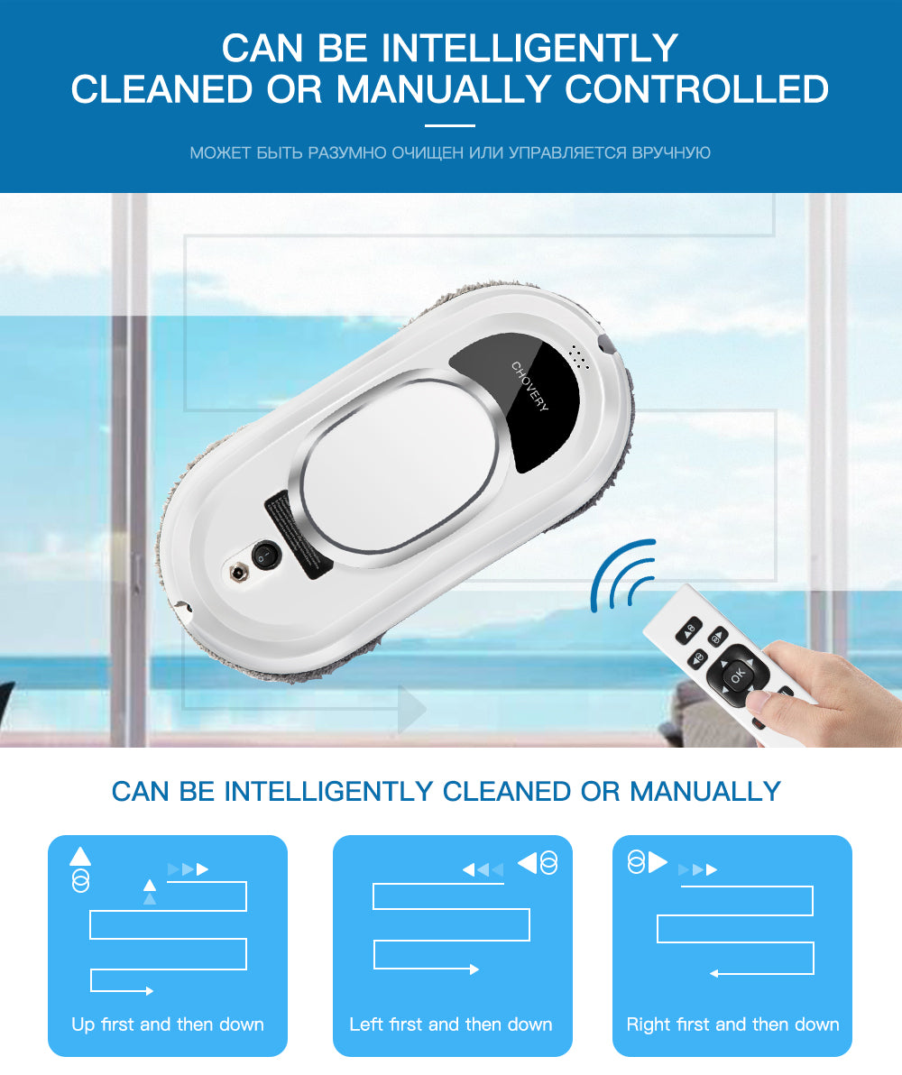 CleanBot - Robot Laveur de Vitres avec Télécommande