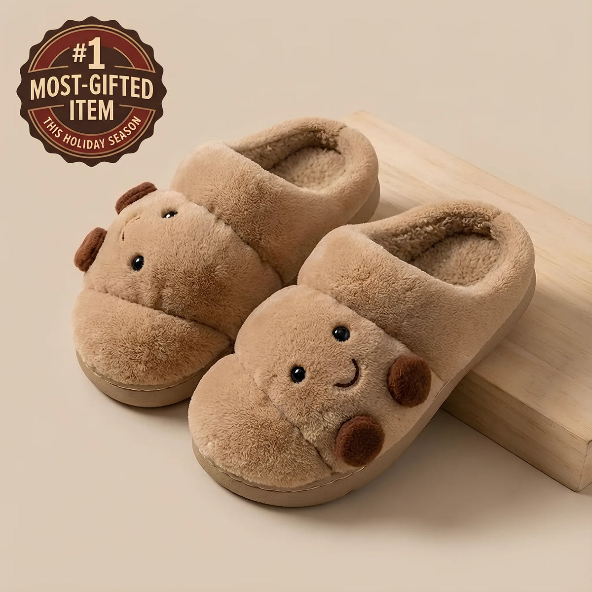 Women's Plush Croissant Slippers