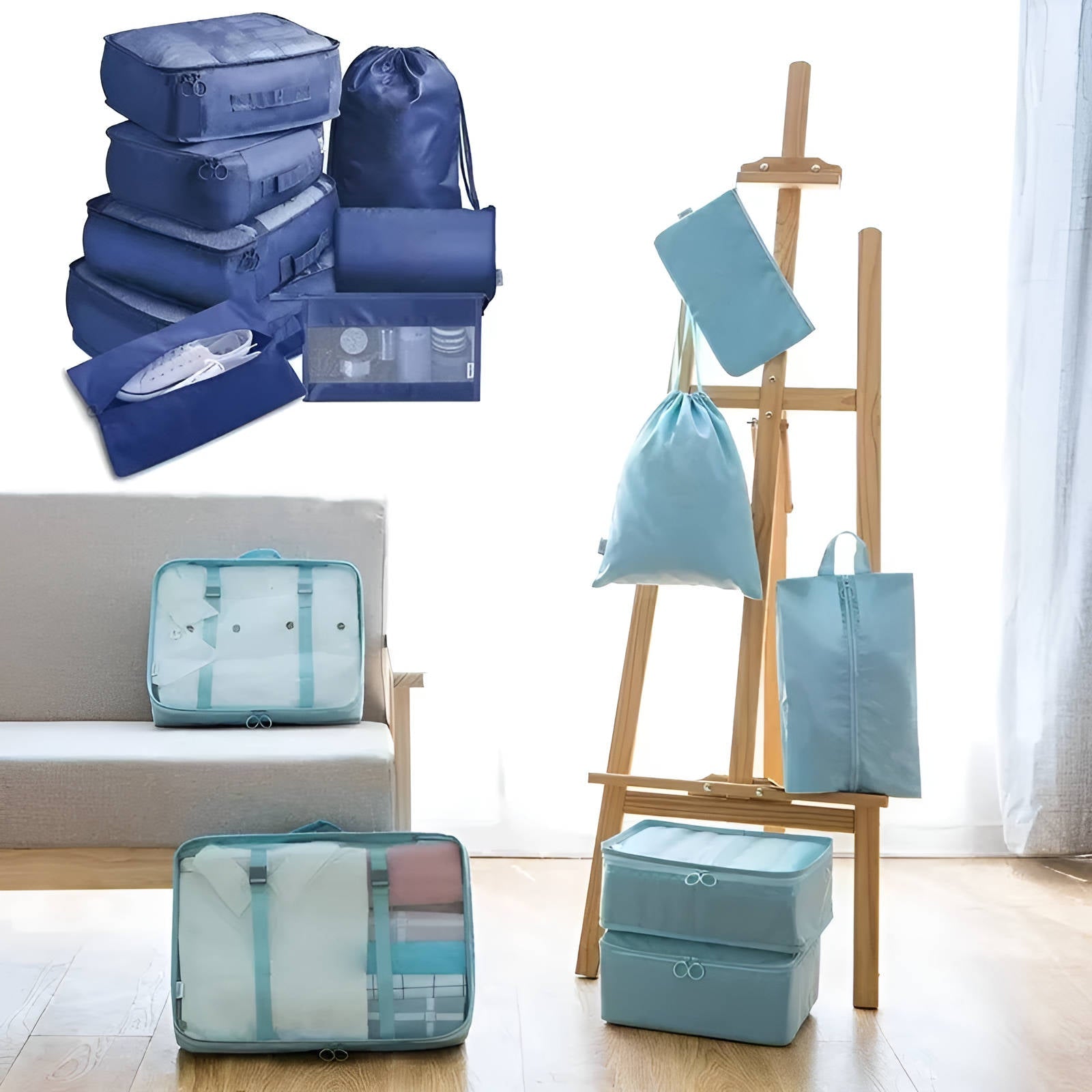 7-Piece Travel Packing Cubes Set