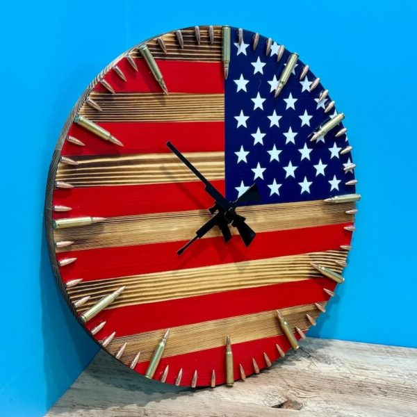 Horloge Artisanale Drapeau Américain