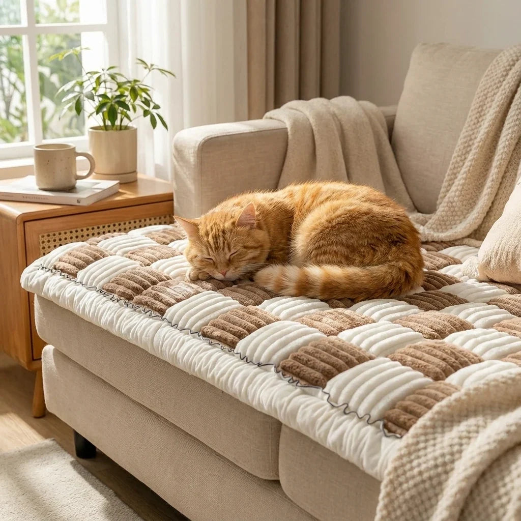 Quilted Patchwork Sofa Protector and Pet Mat