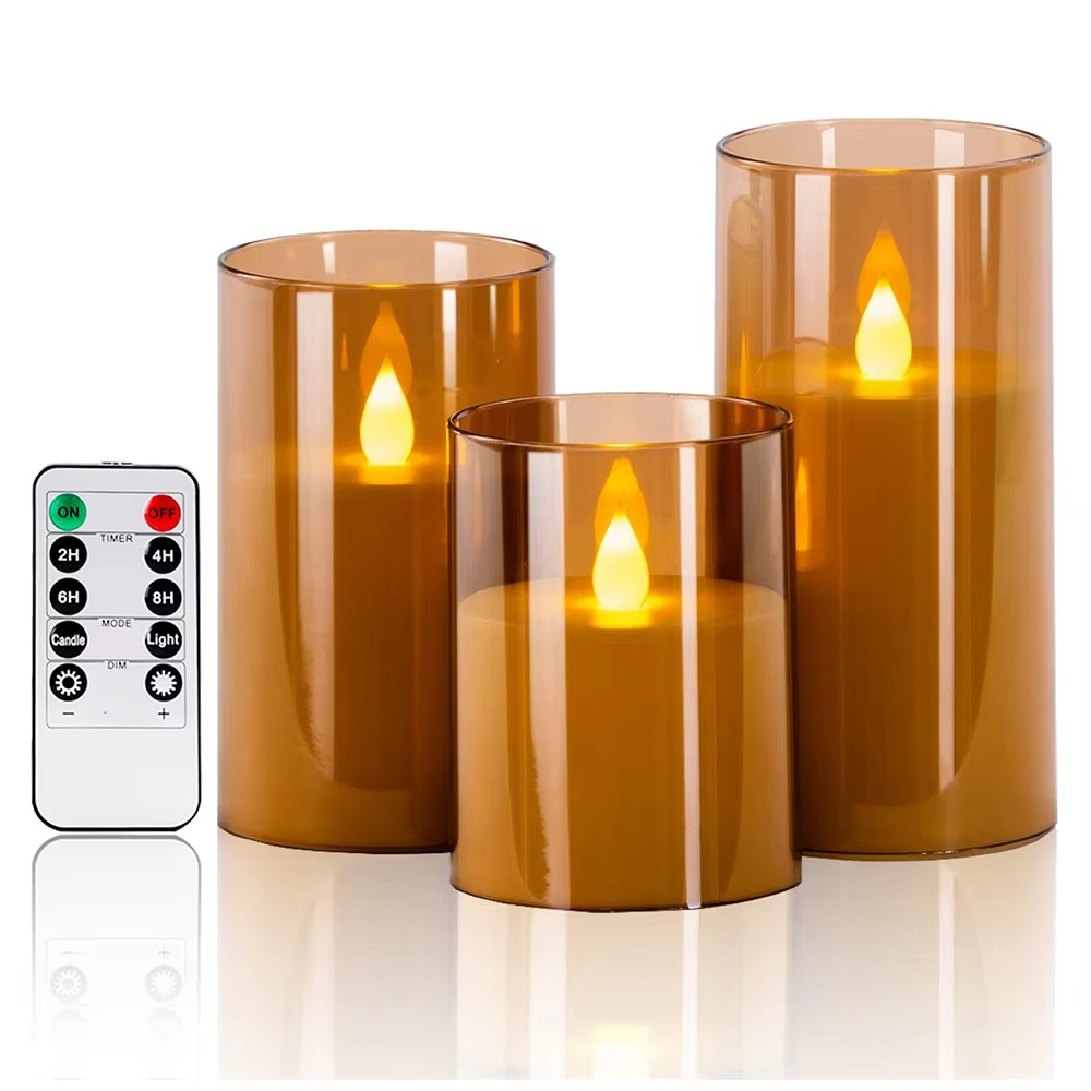 Bougies sans flamme réalistes avec télécommande