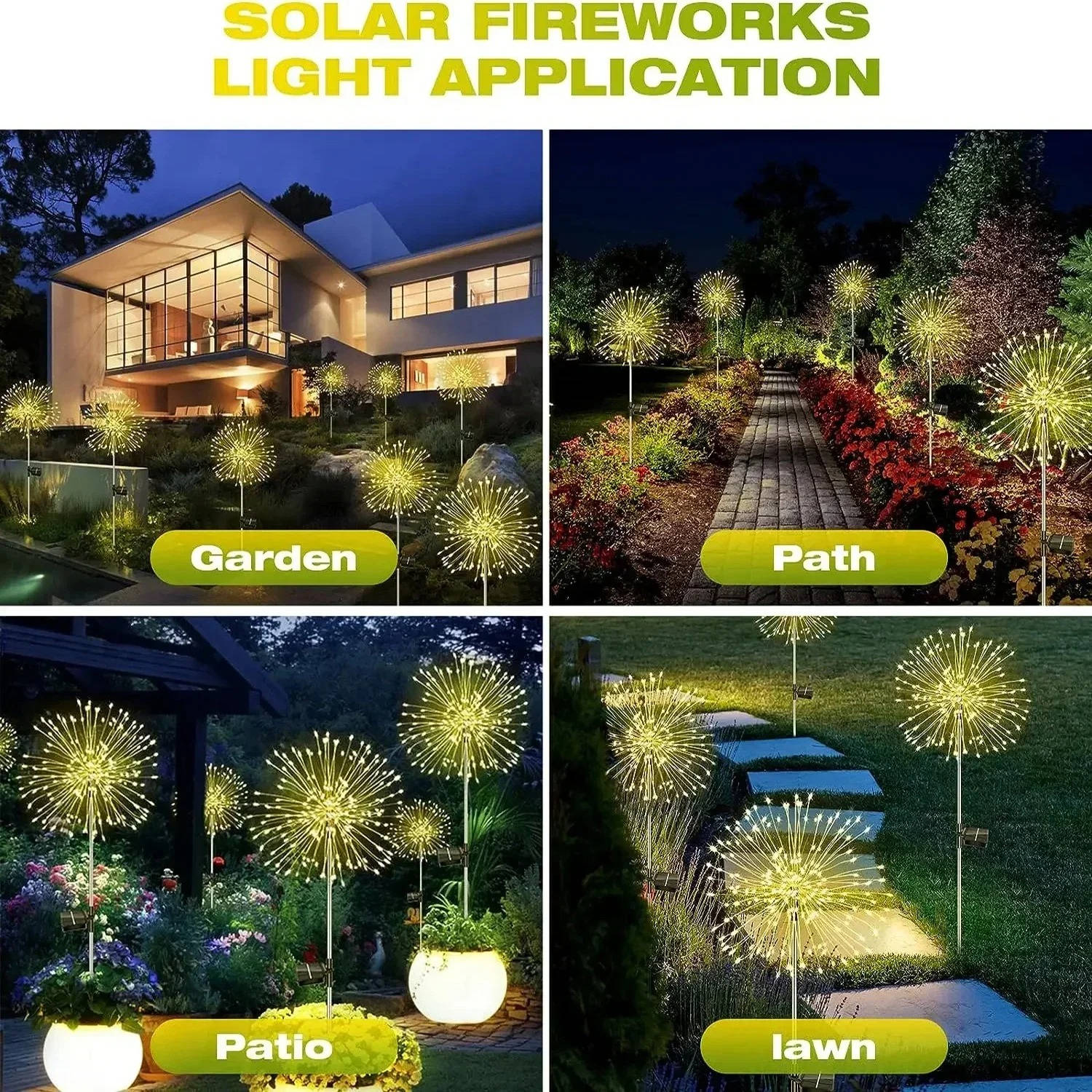 Lumières Feux d'Artifice Décoratives pour Jardin