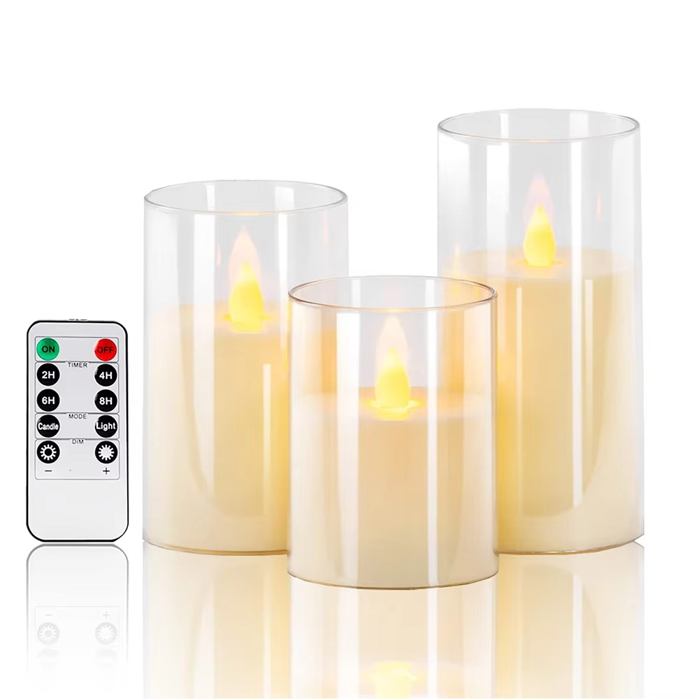 Bougies sans flamme réalistes avec télécommande