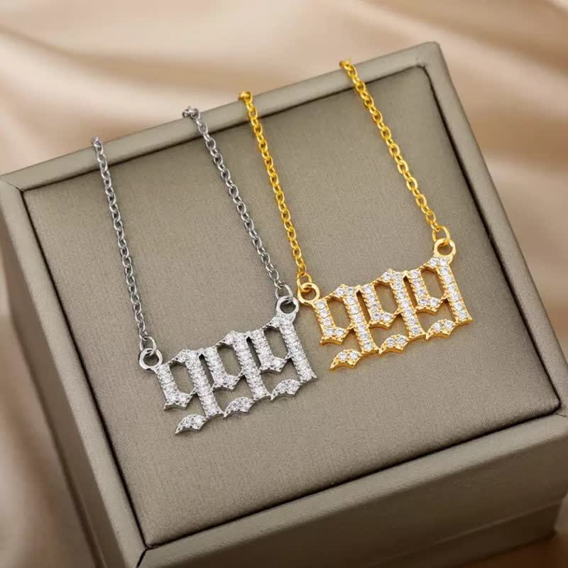 Zirconia - Collier Chiffres Angéliques