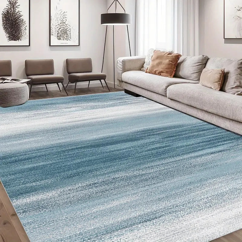 Grand tapis en fausse laine 300 x 200 cm, motif abstrait
