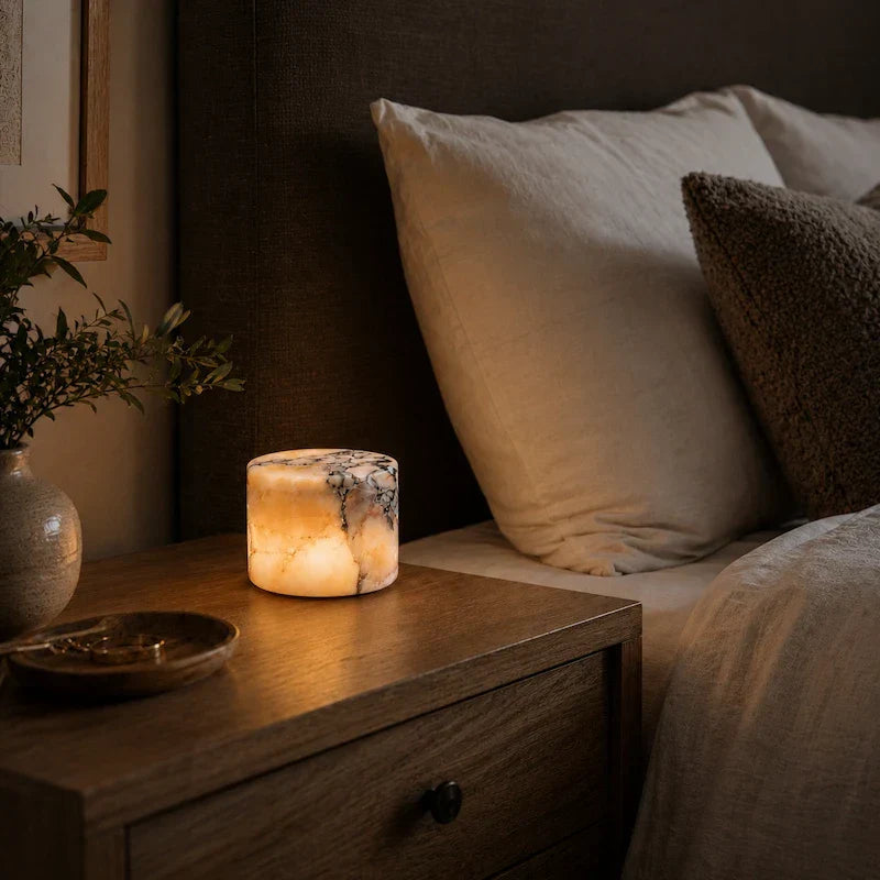Lampe d'Ambiance en Marbre Véritable Sans Fil