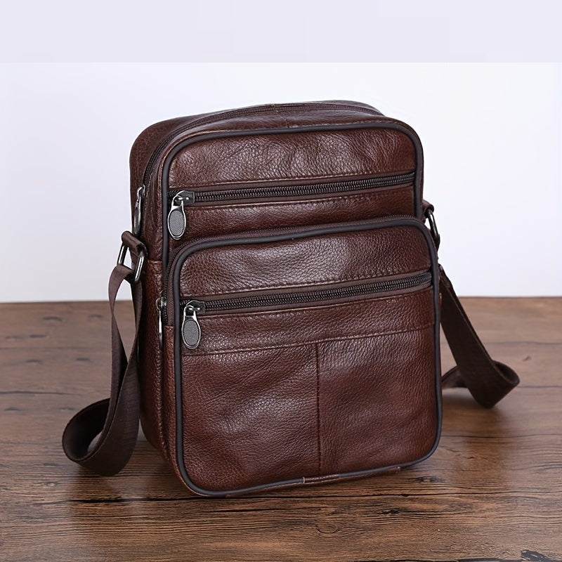 Sac bandoulière homme en cuir de vache