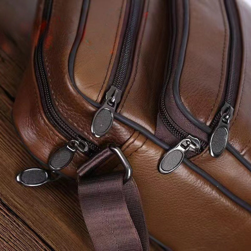 Men's Cowhide Leather Shoulder Bag