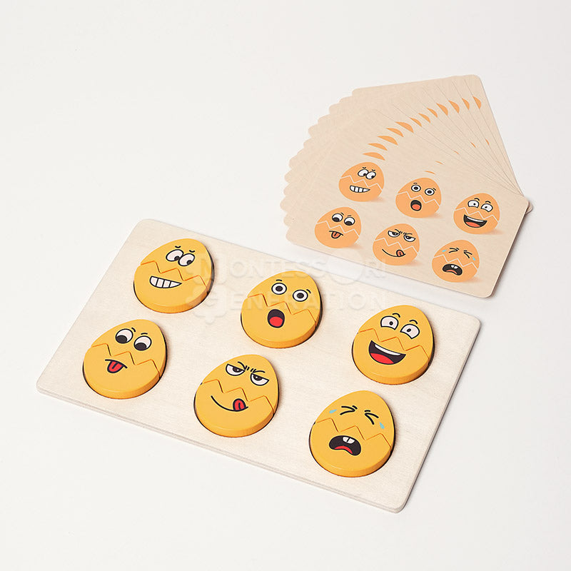 Wooden Funny Egg Faces Game, Ages 3+