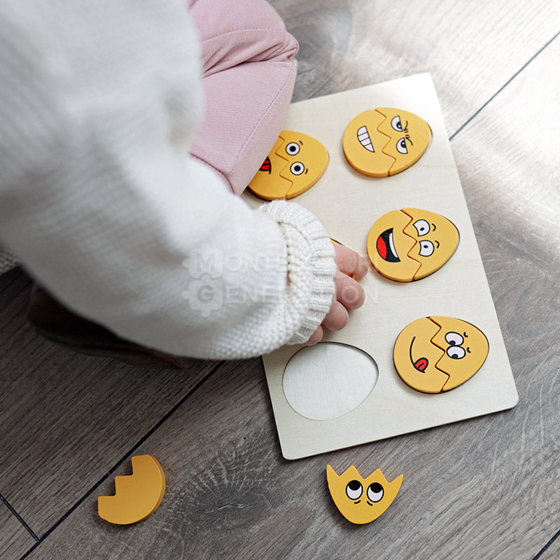 Wooden Funny Egg Faces Game, Ages 3+