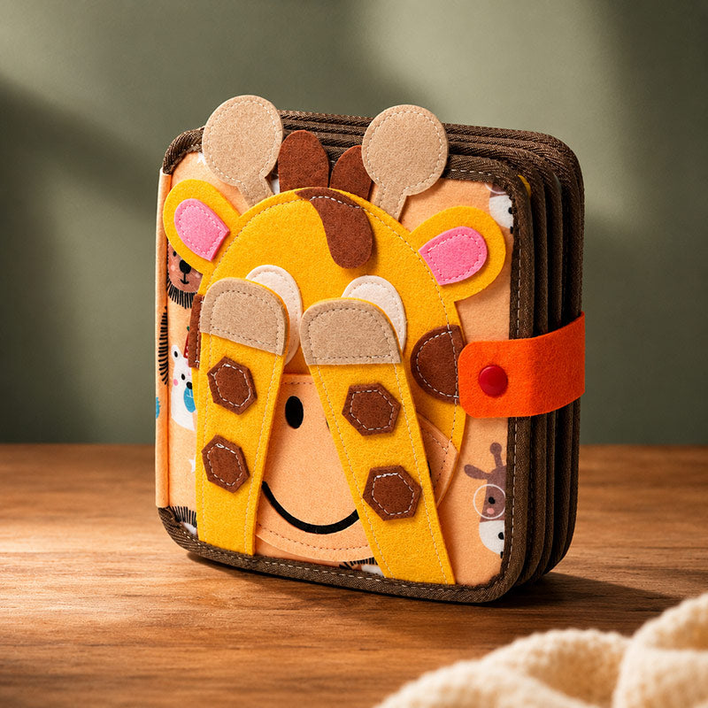 Livre d'activités girafe en feutrine, dès 3 ans