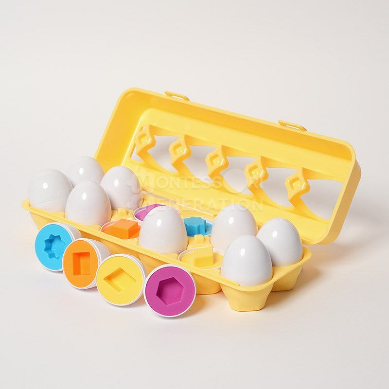 Boîte de 12 œufs géométriques à assembler