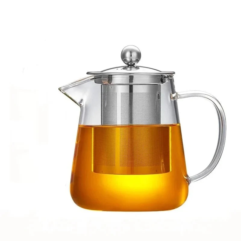 Théière en verre borosilicaté avec infuseur inox