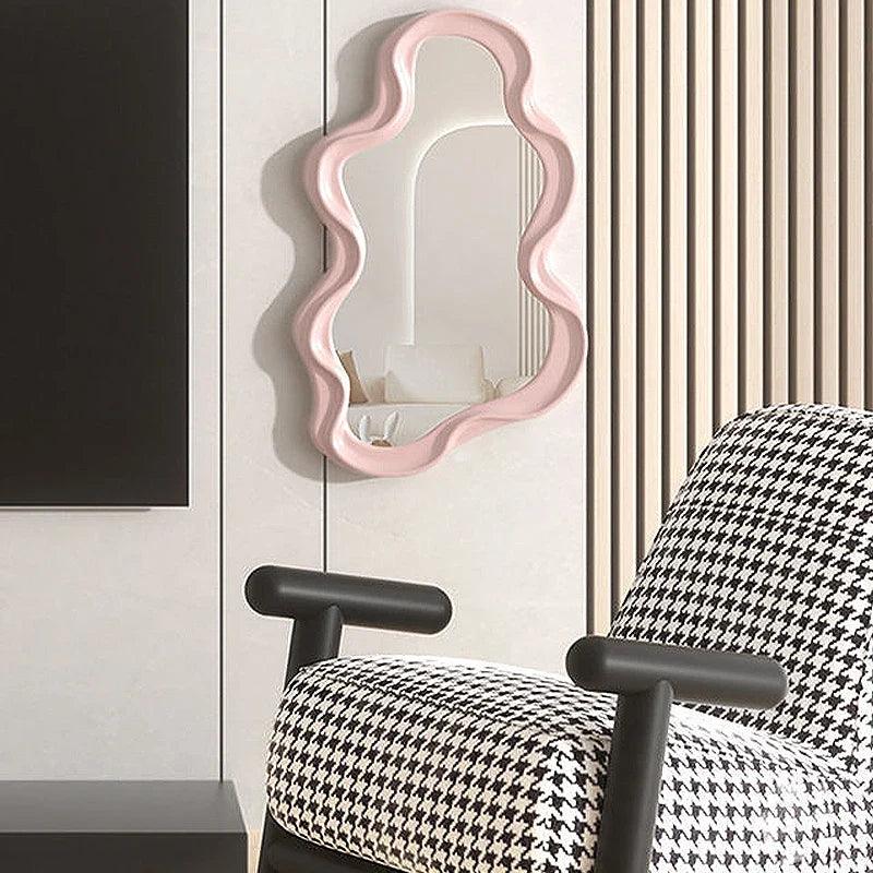 Miroir en forme de nuage, design moderne, 26 × 41 cm