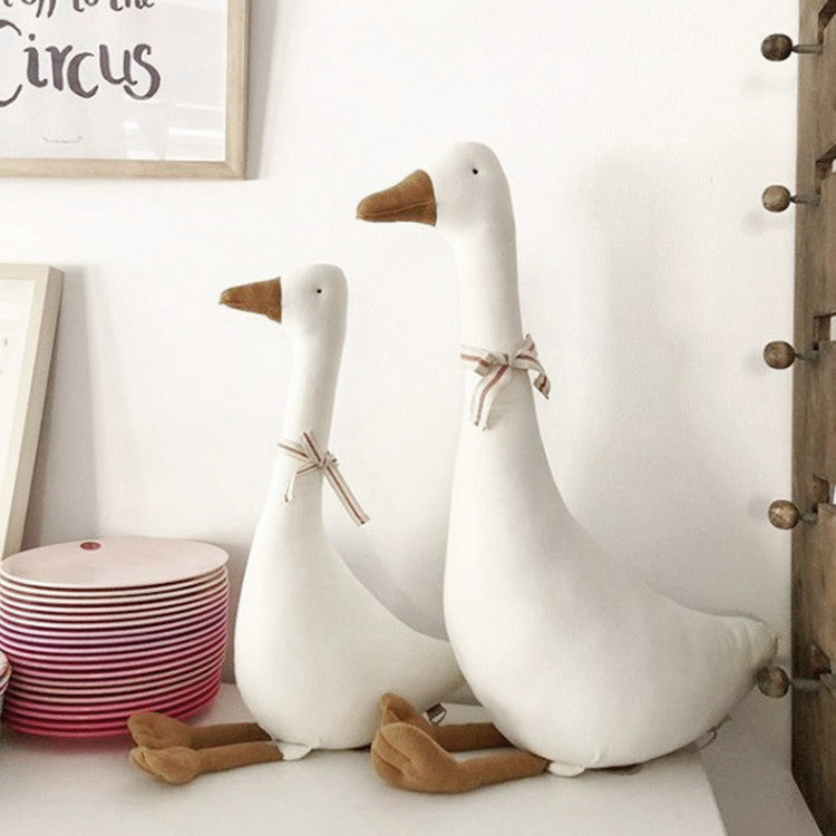 White Goose Plush Toy Pillow, 35 or 55 cm
