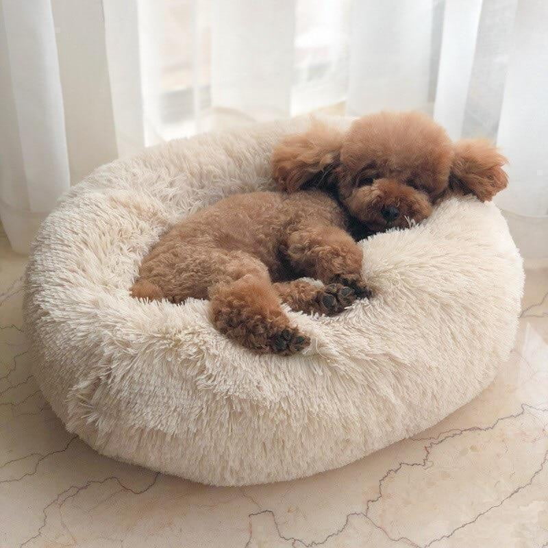 Coussin pour chien en peluche, housse lavable