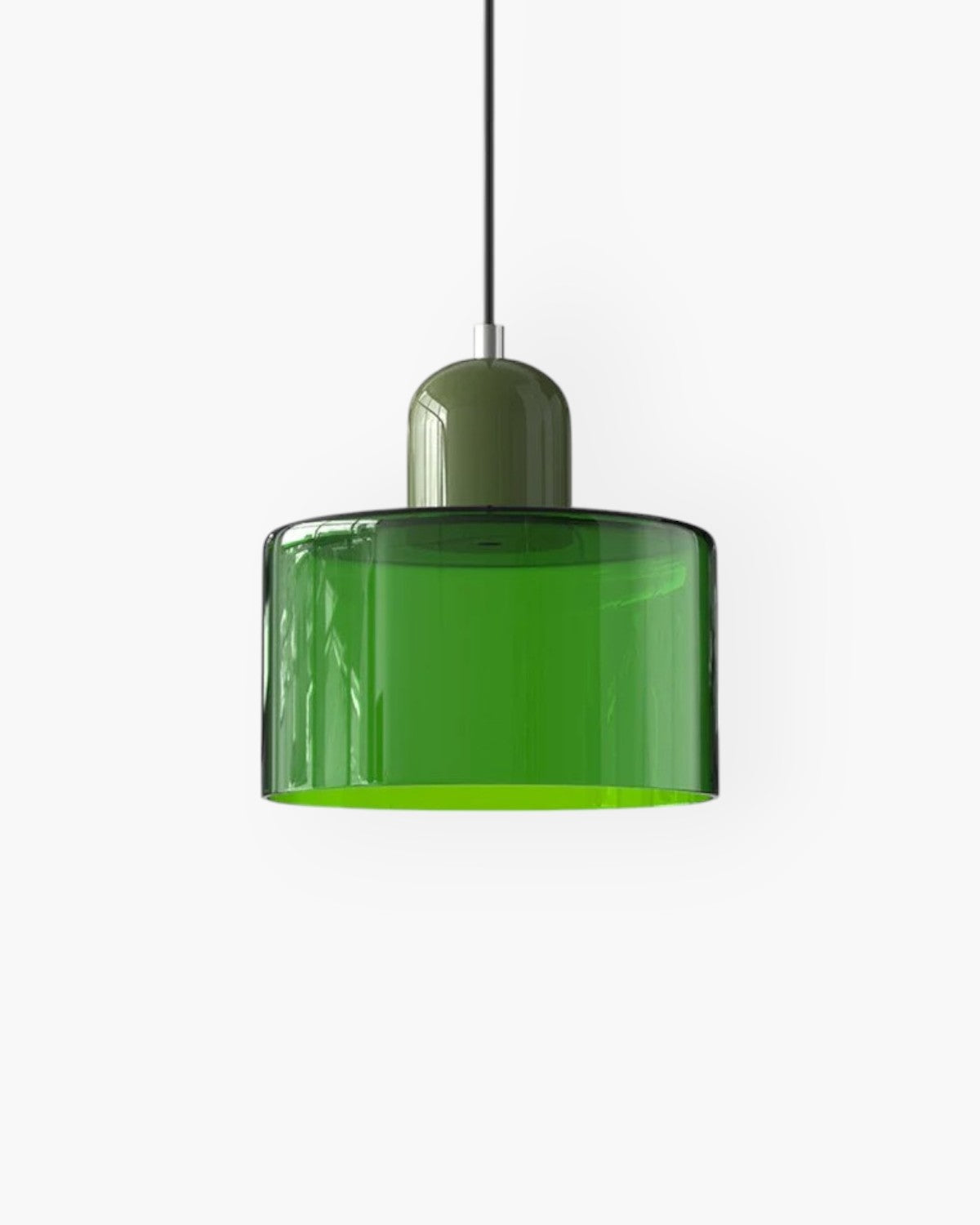 Petite suspension en verre coloré, 15 cm