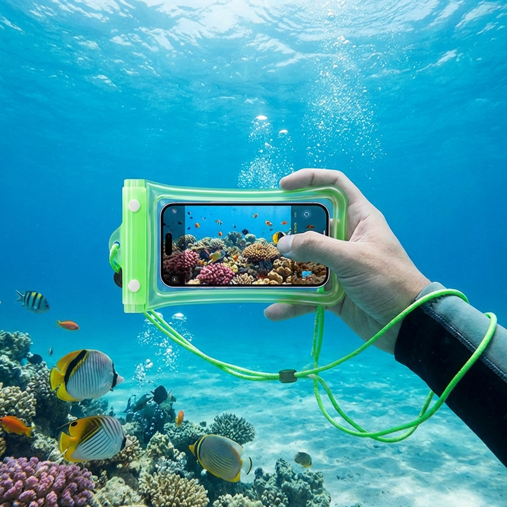 Clear Waterproof Phone Pouch with Shoulder Strap