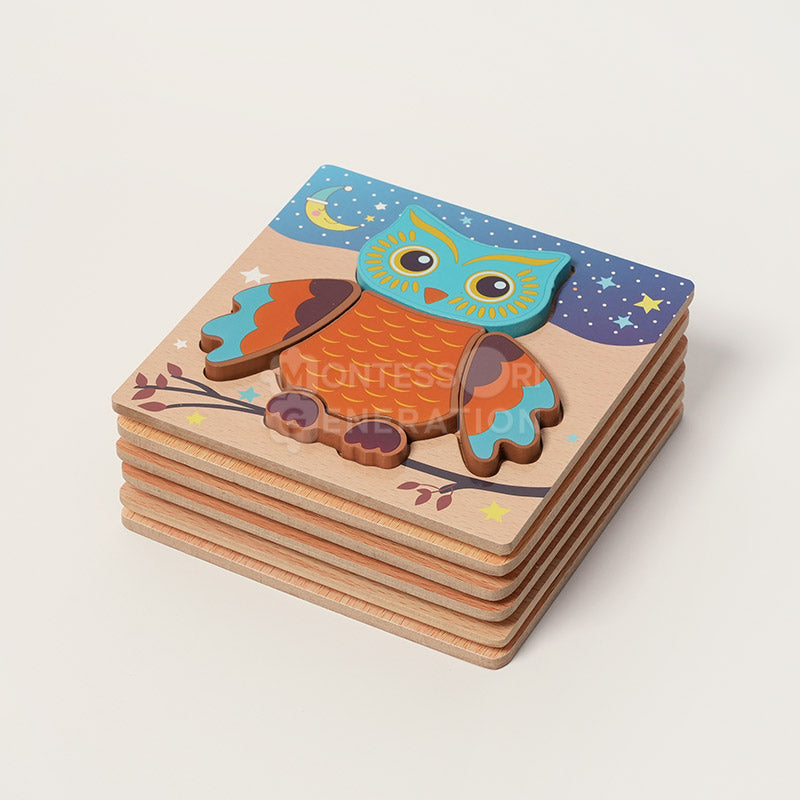 Lot de 6 puzzles en bois pour tout-petits
