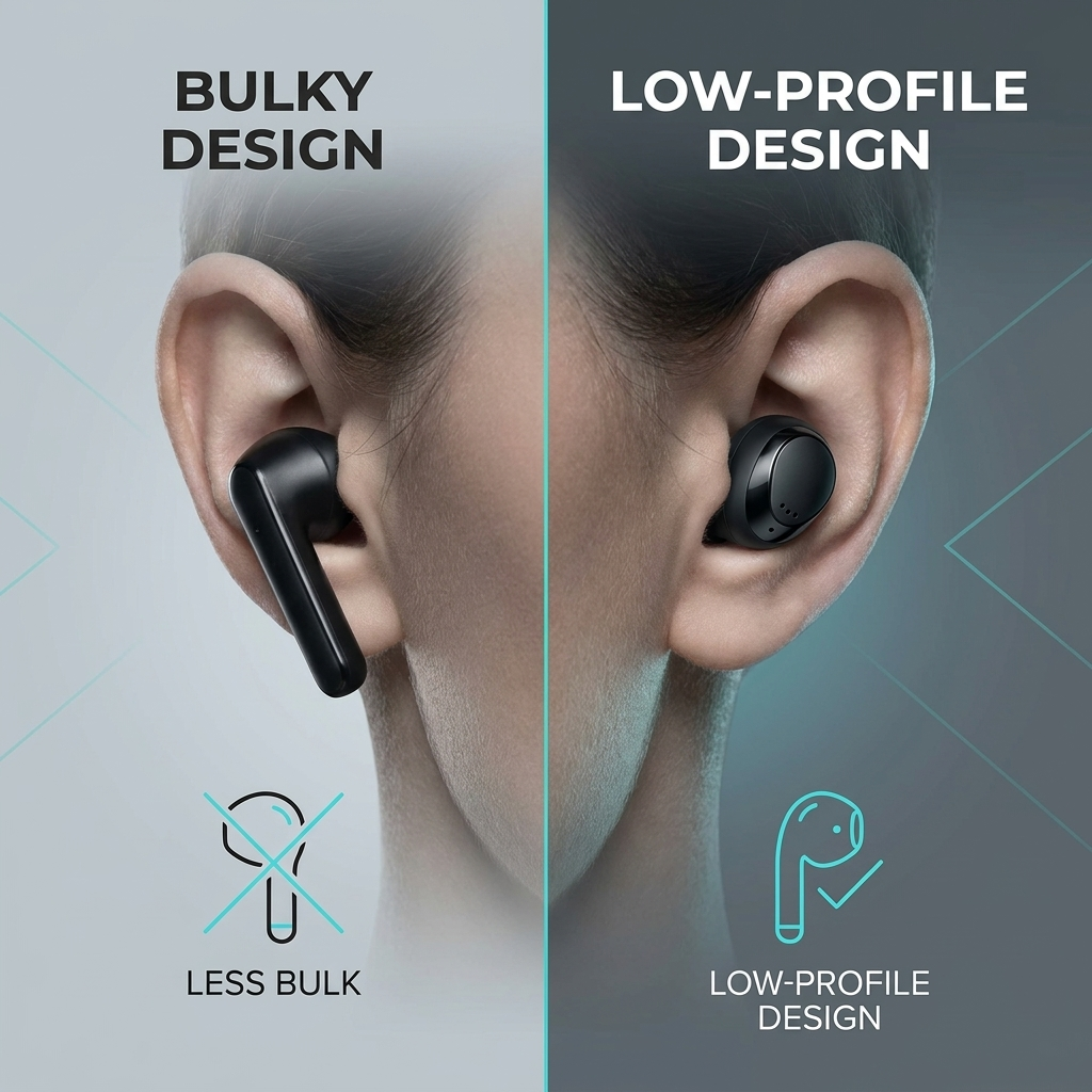 Écouteurs sans fil ultra-plats Bluetooth 5.3