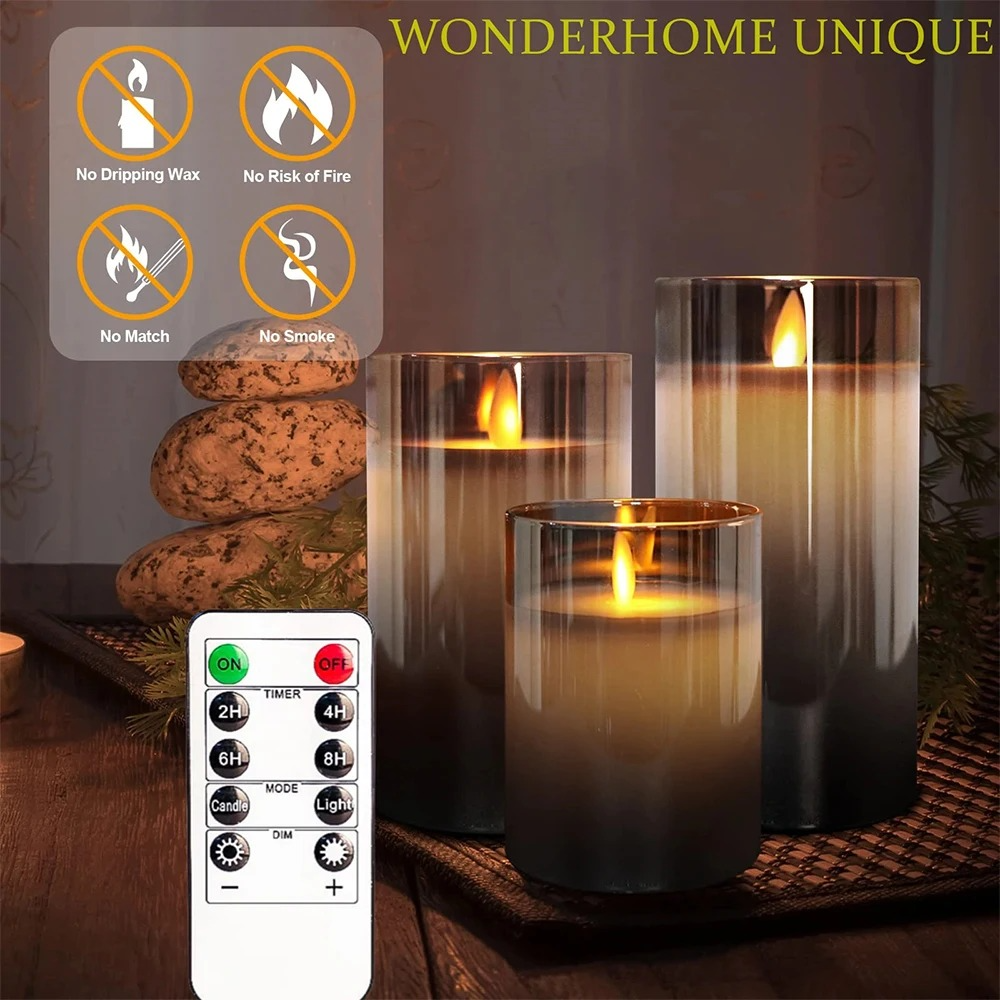 Bougies sans flamme réalistes avec télécommande