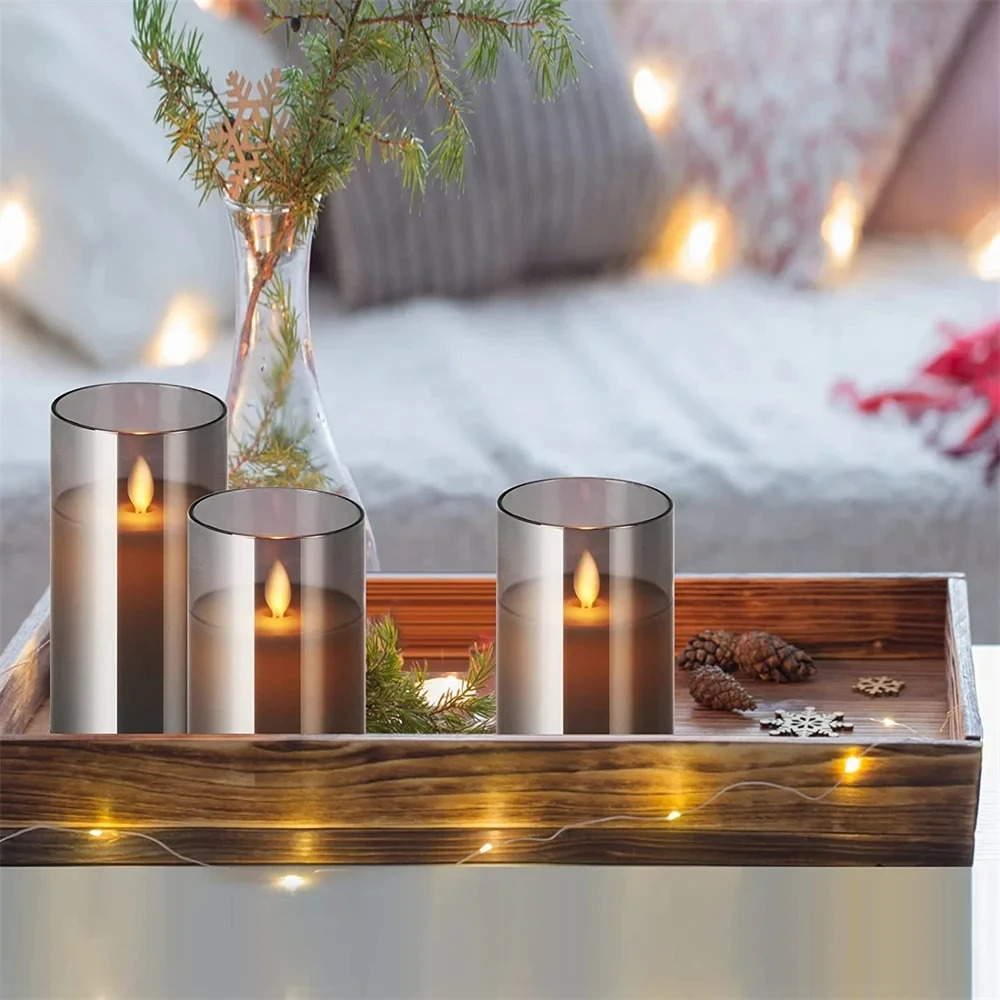 Bougies sans flamme réalistes avec télécommande