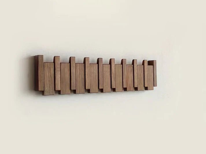 Portemanteau Mural en Bois Design Piano