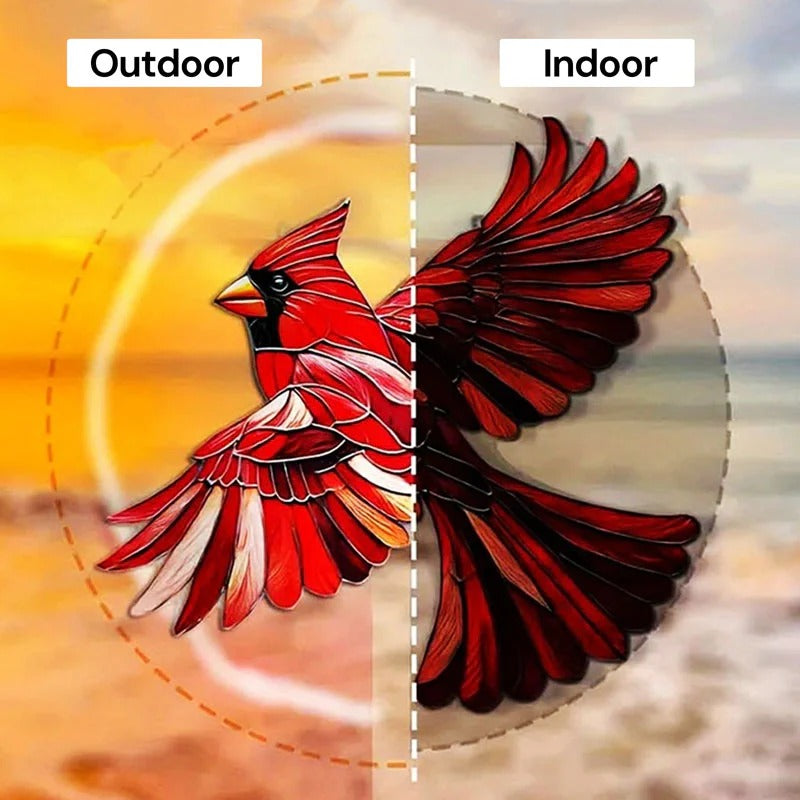 Attrape-soleil colibri en verre suspendu