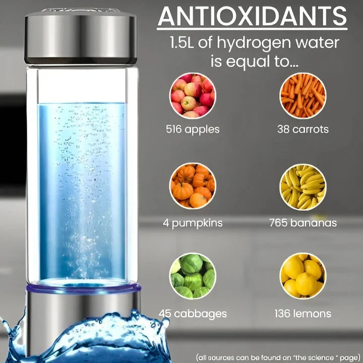 Bouteille a hydrogene avec electrolyse integree