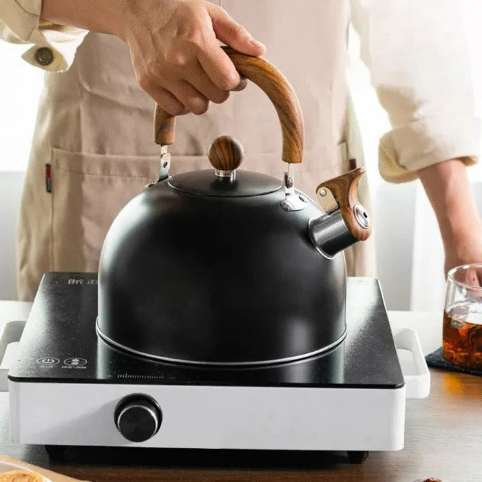 Whistling Kettle for Hot Drinks on All Stovetop Types