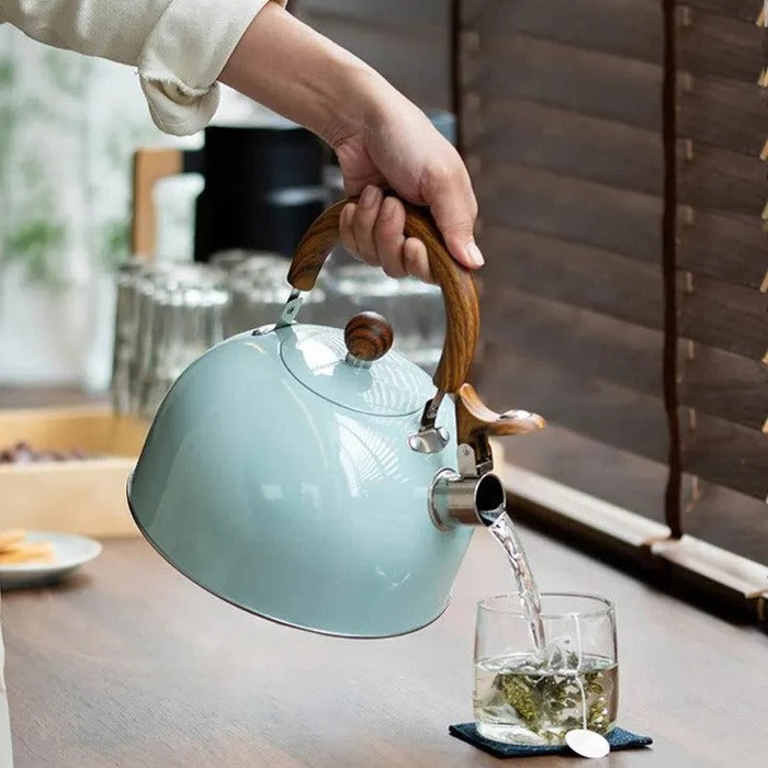Whistling Kettle for Hot Drinks on All Stovetop Types