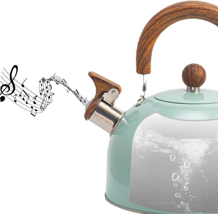 Whistling Kettle for Hot Drinks on All Stovetop Types