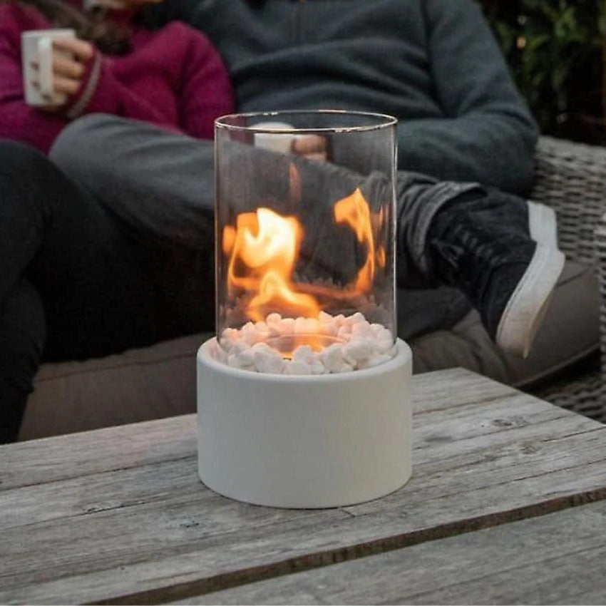 Cheminée de Table en Verre Portable