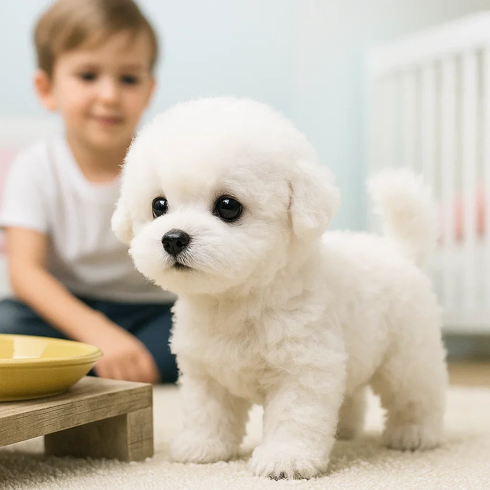 Peluche interactive chiot realiste