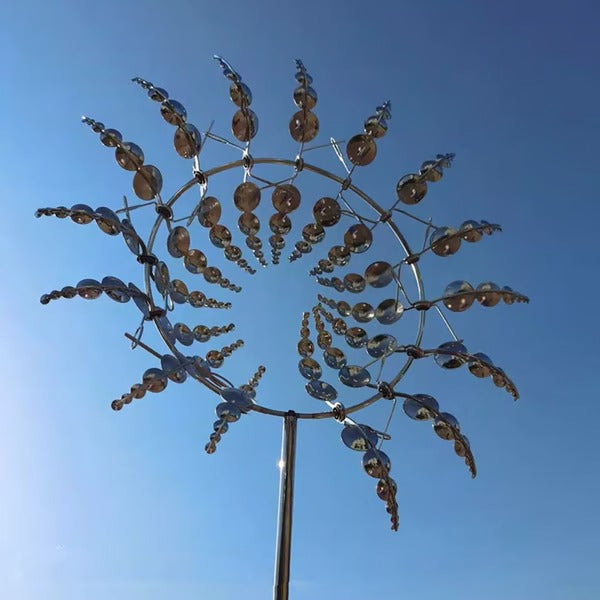 Double-Motion Metal Garden Windmill