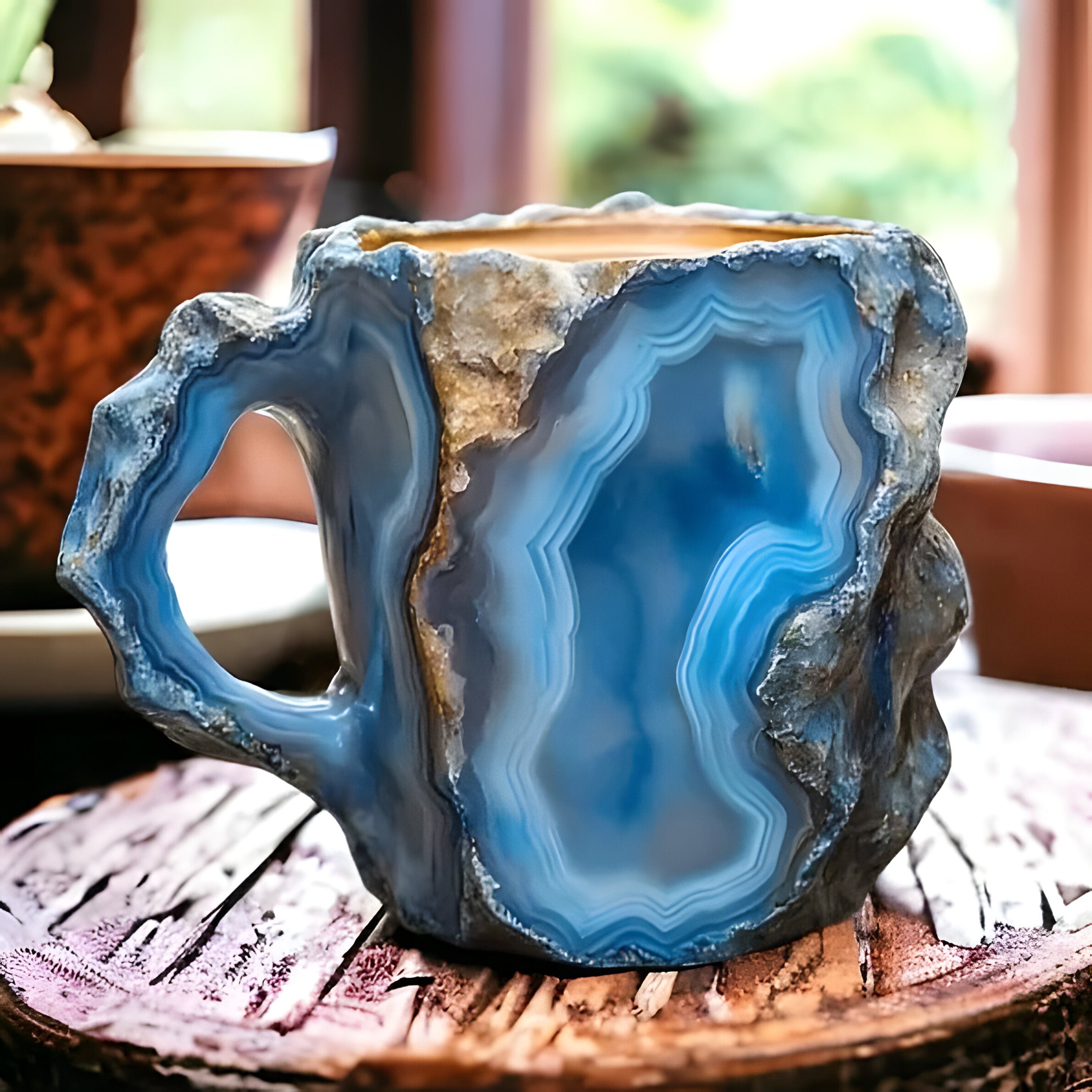 Mugs effet cristal aux teintes minerales