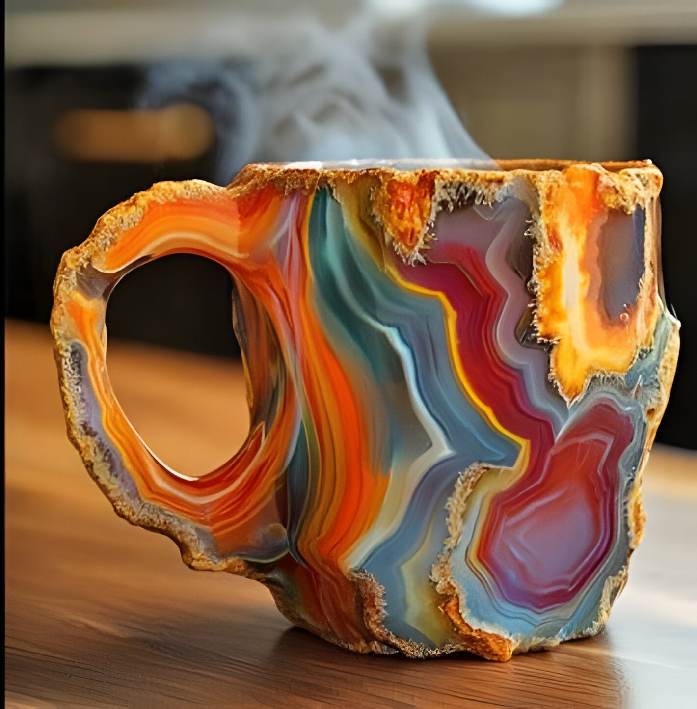 Mugs effet cristal aux teintes minerales