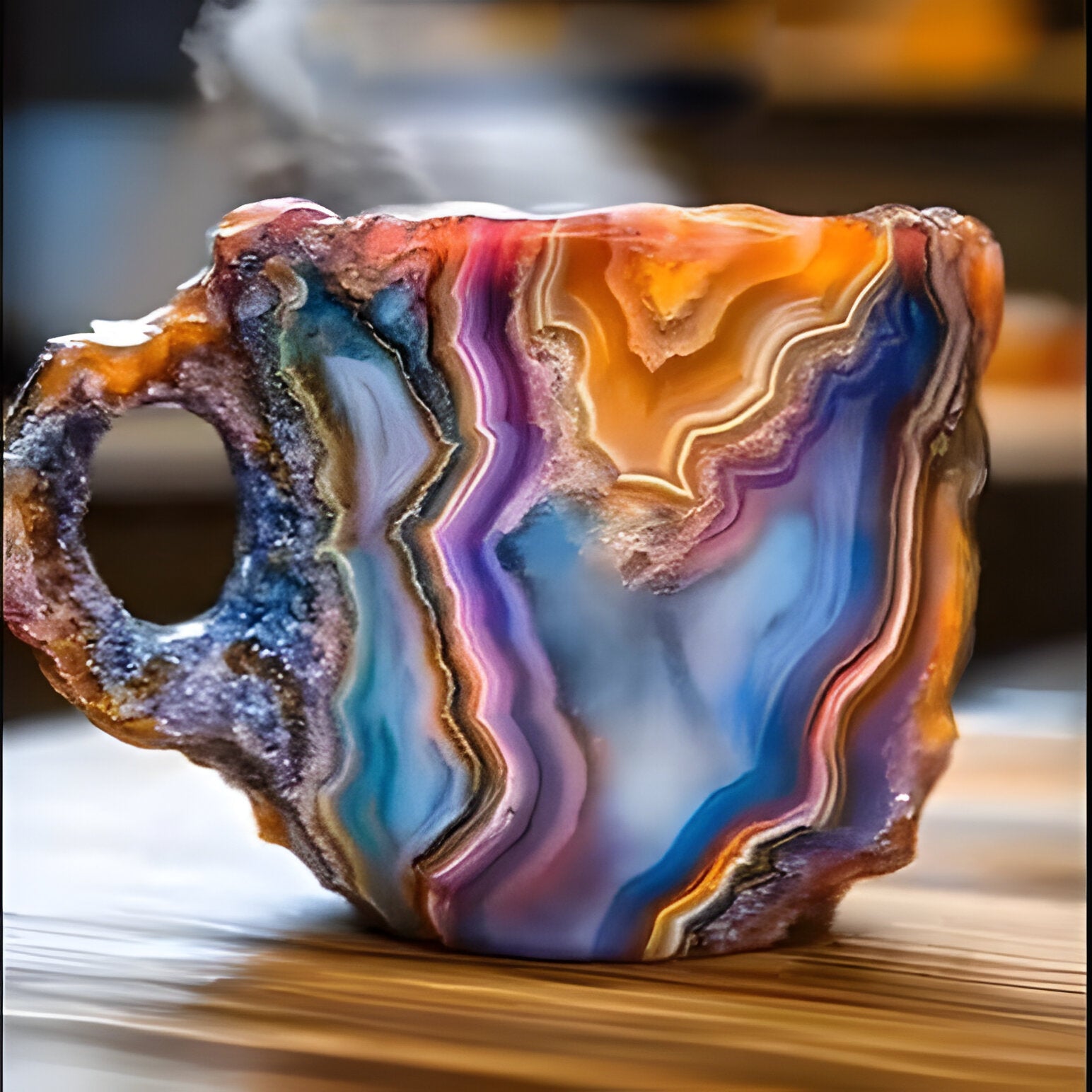 Mugs effet cristal aux teintes minerales