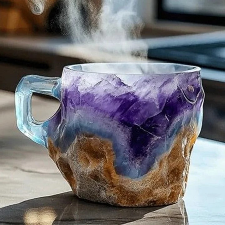 Mugs effet cristal aux teintes minerales