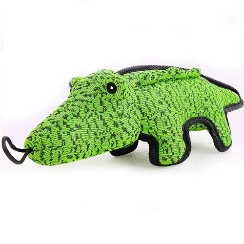 Jouet pour chien robuste avec couineur, ours ou crocodile