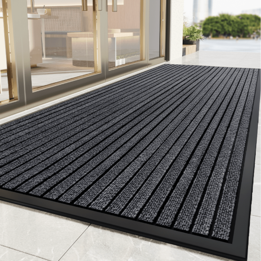 Paillasson robuste antidérapant, motif rayé