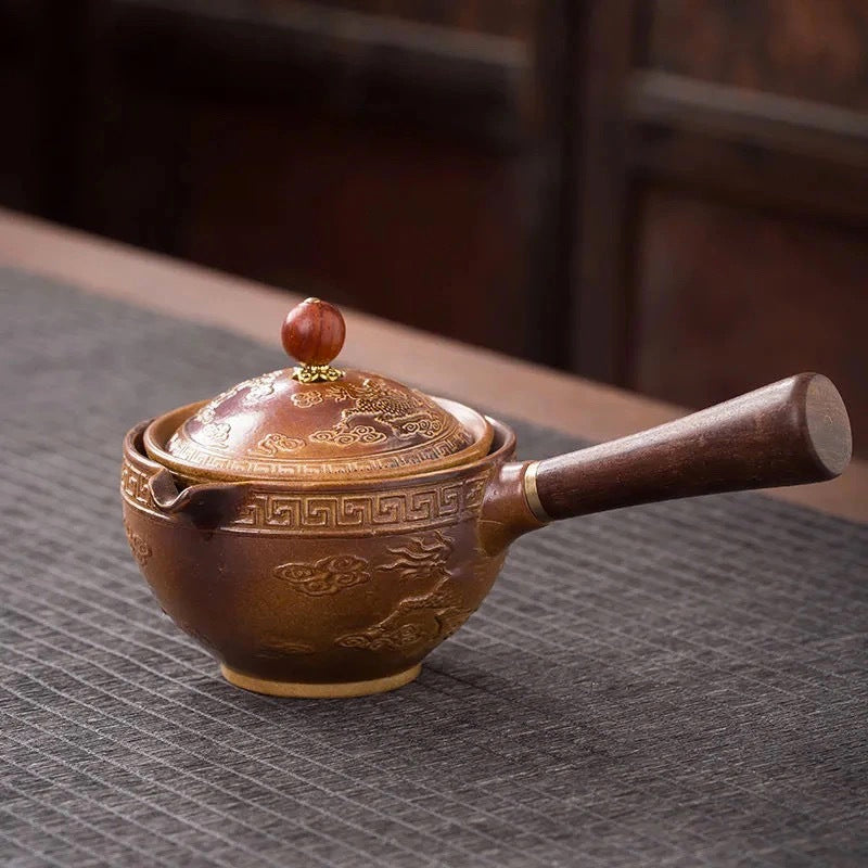 Japanese Tea Set with Rotating Ceramic Teapot
