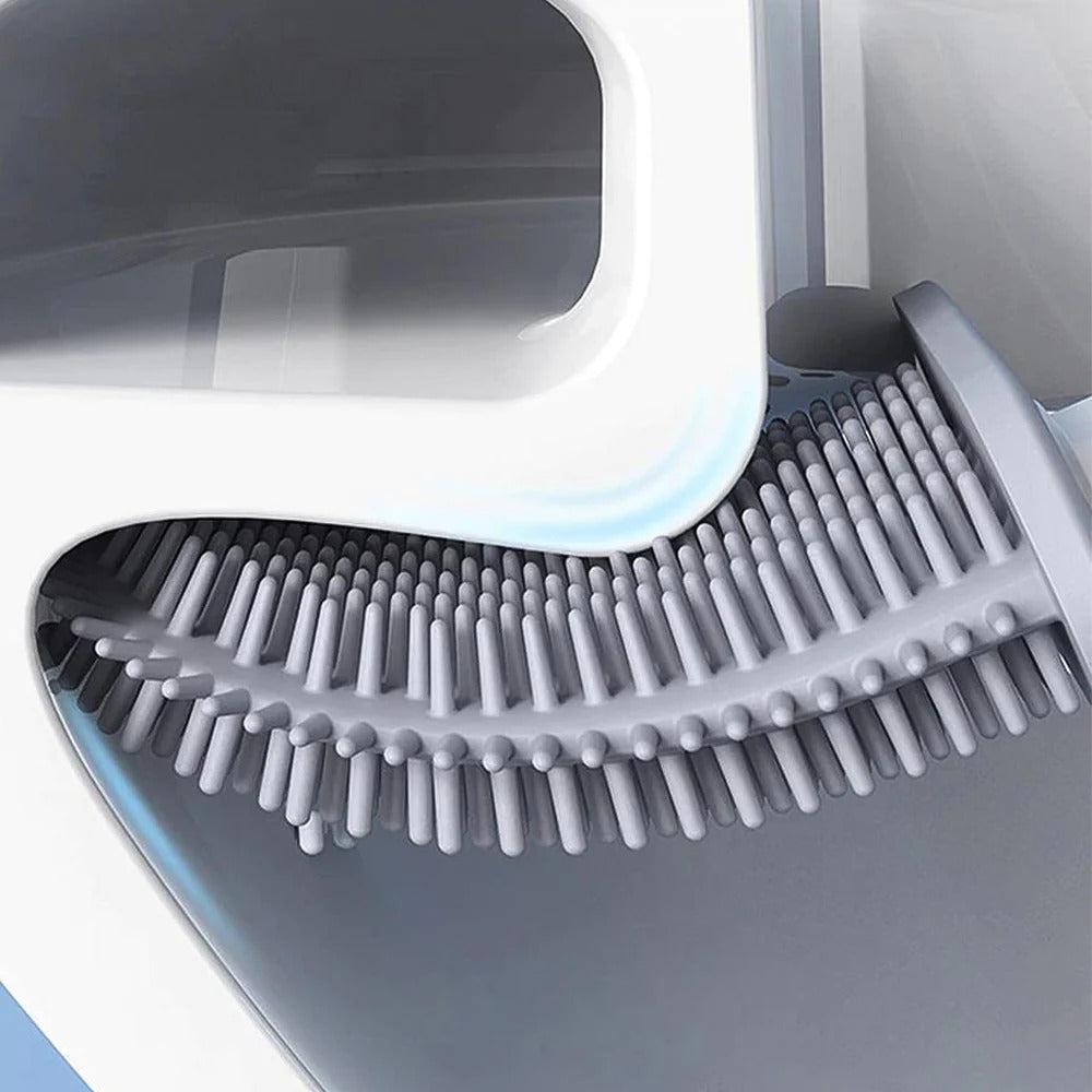 Brosse WC en Silicone avec Support Mural