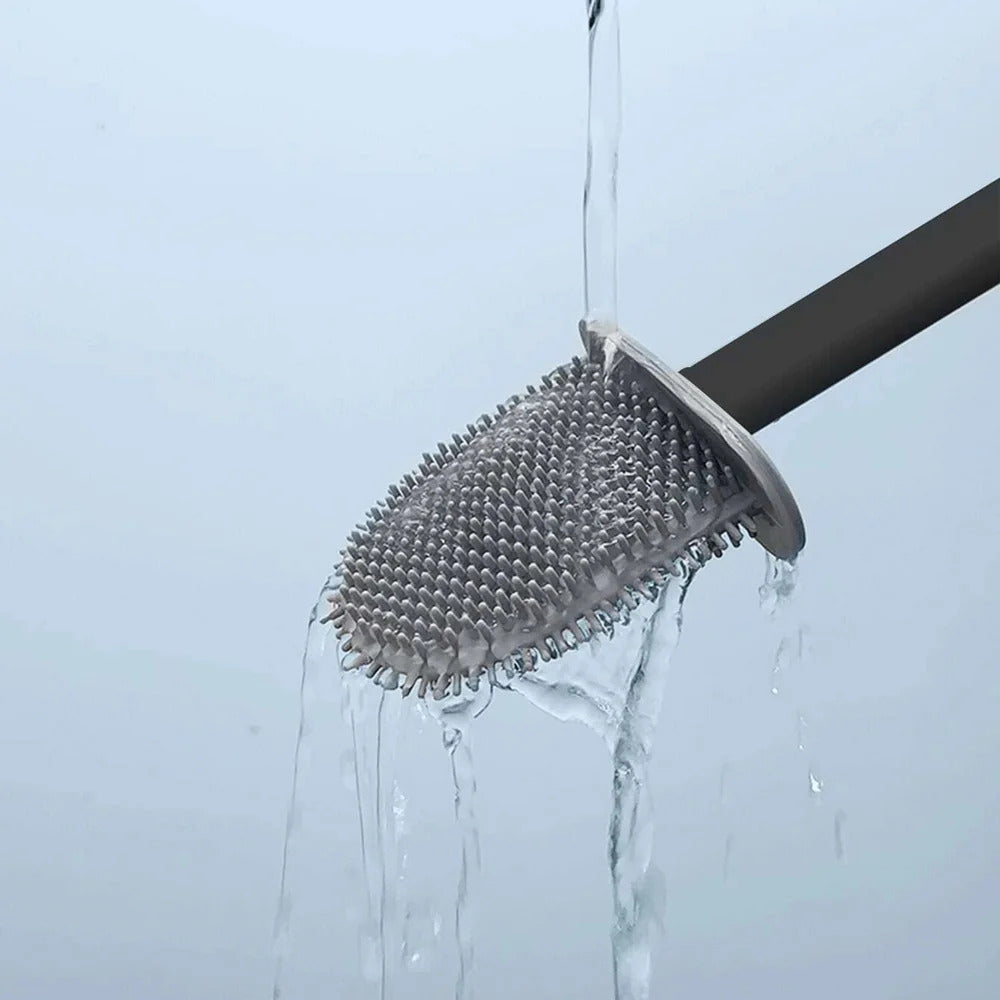 Brosse WC en Silicone avec Support Mural