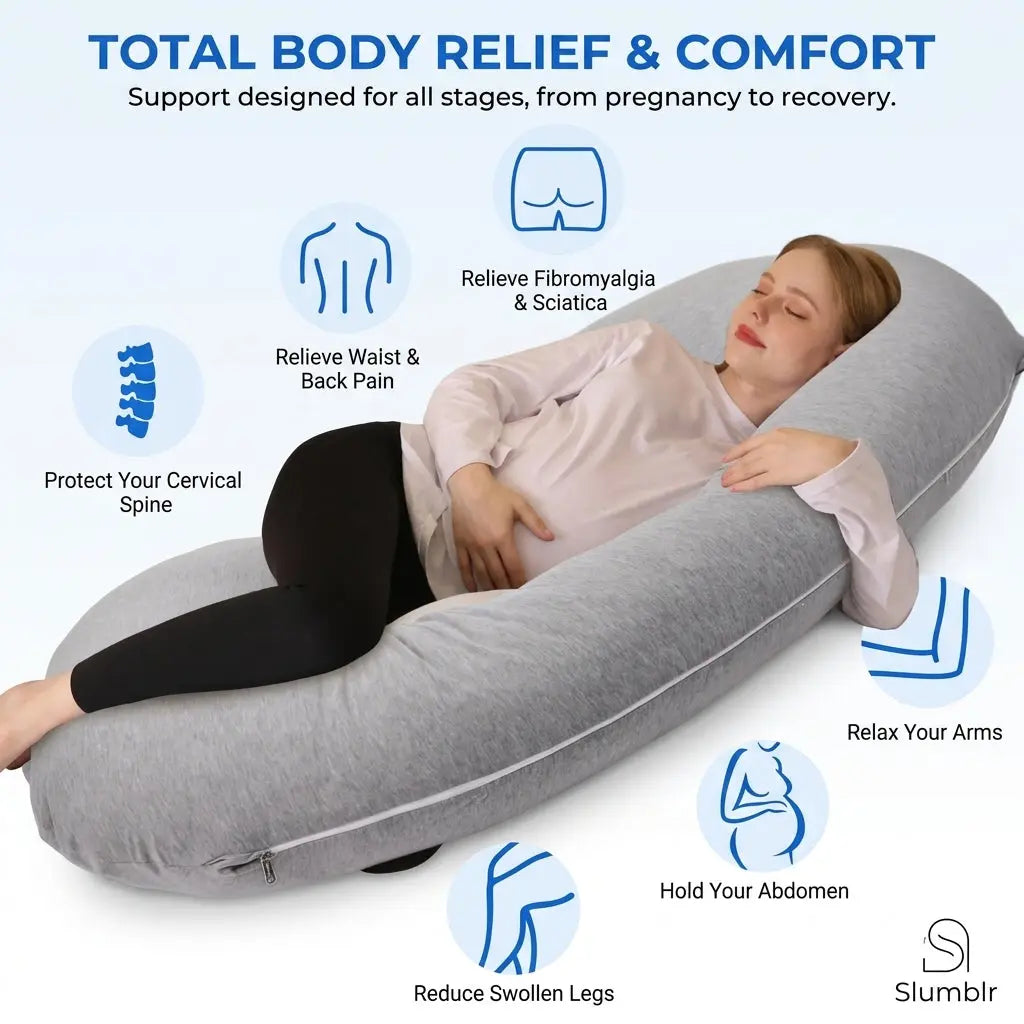 C-Shaped Body Pillow, 7 Colours