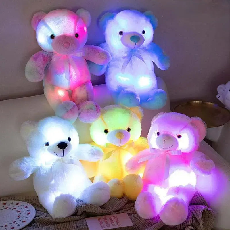 LED Light-Up Teddy Bear Plush, Colour Changing